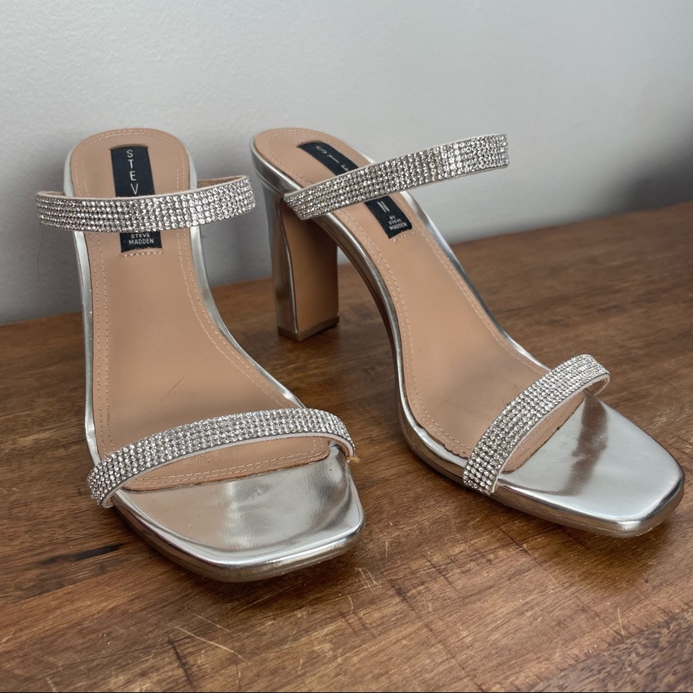Steven rhinestone heels